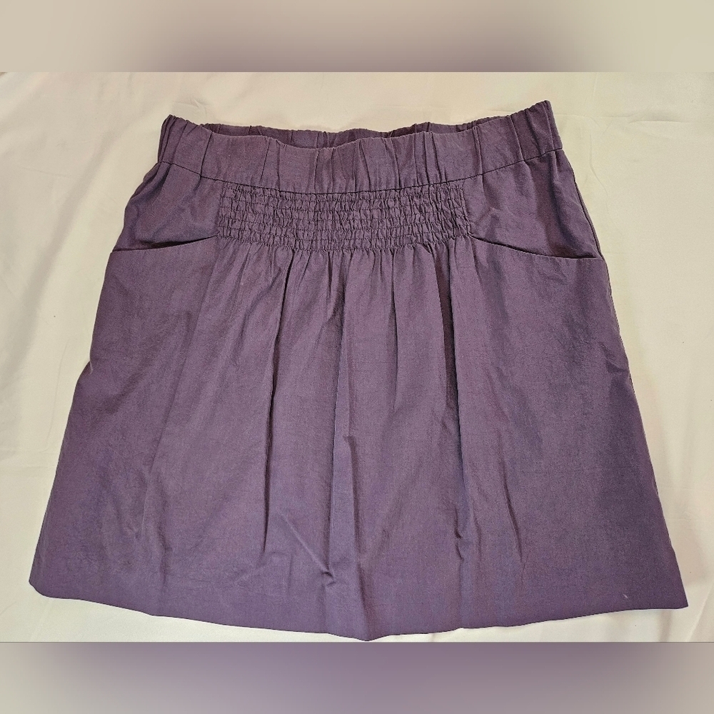 Banana Republic Womens Blue Purple Pull On Mini Skirt With Side Pockets Size 6